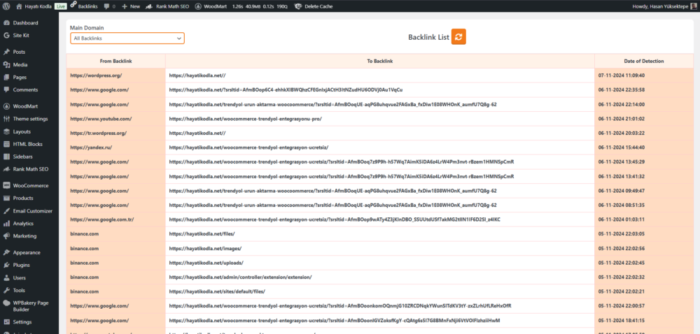 Wordpress Backlink Tespit Eklentisi (Ömür Boyu) - Görsel 3